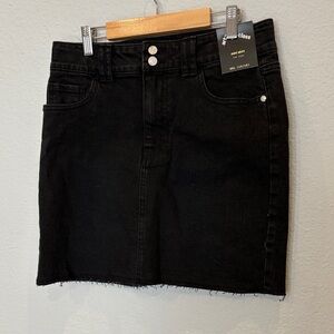 NWT Black Denim Mini Skirt
